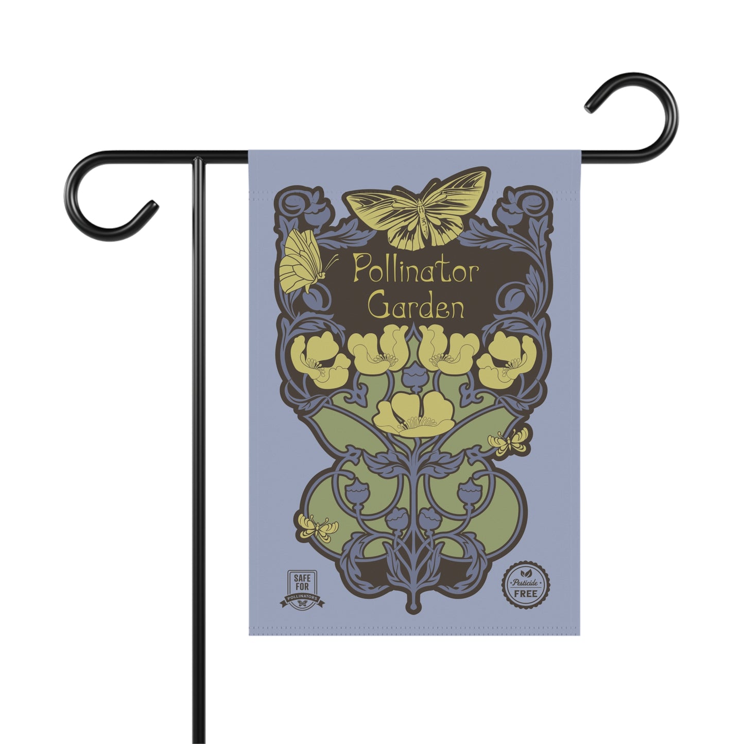 Pollinator Garden Flag House Banner, gardener gift, conservation, healthy yard message to protect our pollinators!