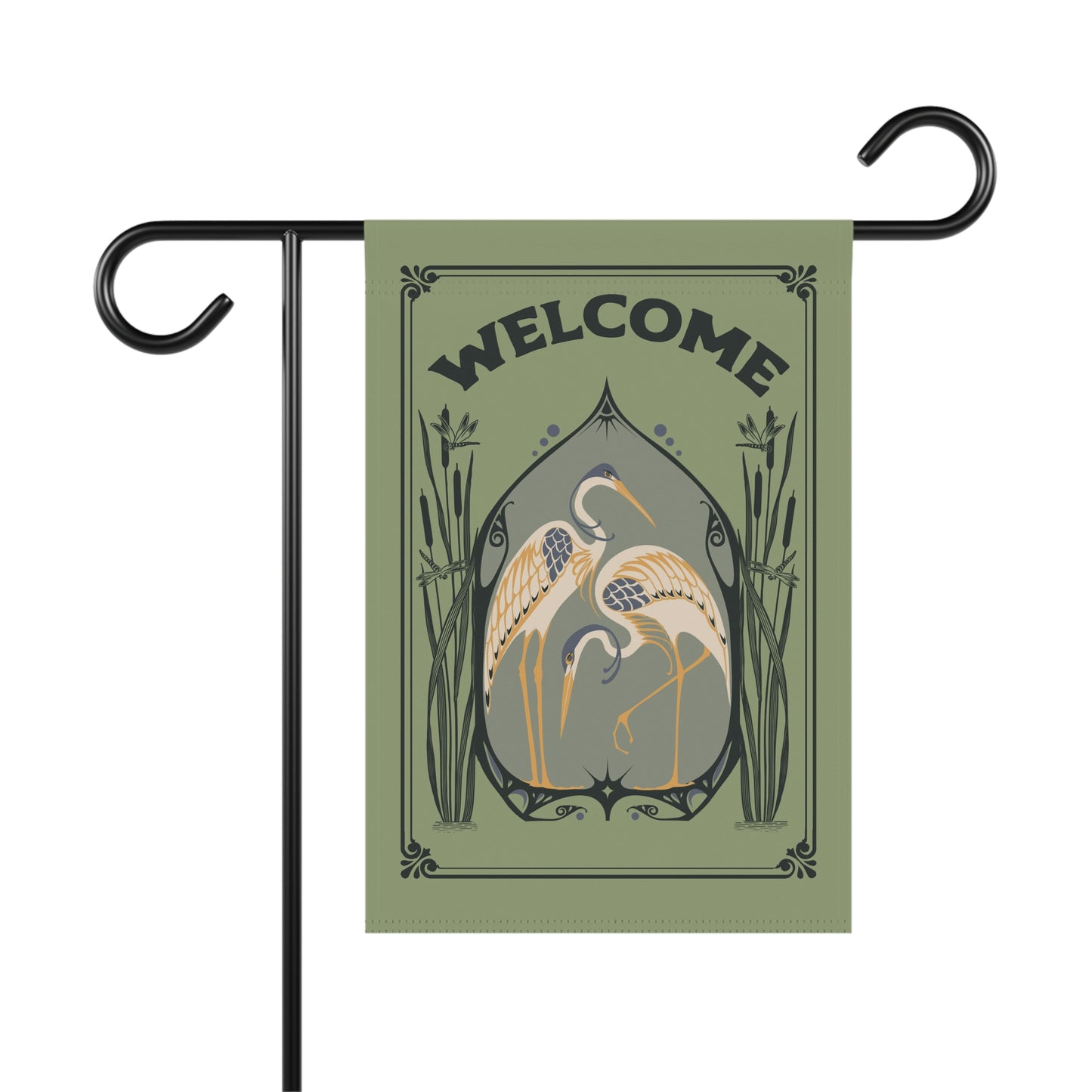 Welcome Flag House Banner, Earth Positivity Garden Message for Conservation of Birds, Bees, Butterflies, and Native Ecosystems
