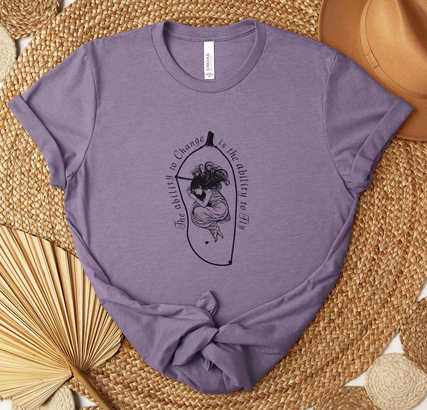 Inspirational Change Tshirt for Dreamers | Perfect Meaningful Gift of Metamorphosis | Ability to Change is the Ability to Fly Tee