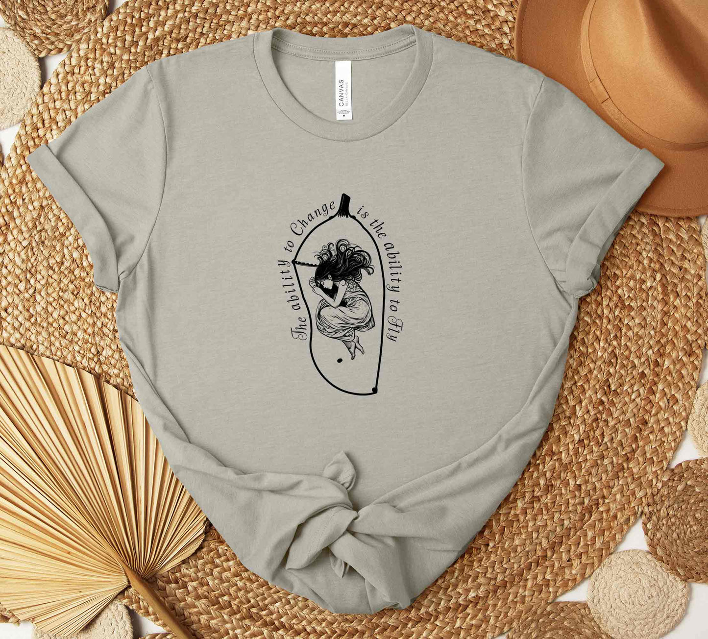 Inspirational Change Tshirt for Dreamers | Perfect Meaningful Gift of Metamorphosis | Ability to Change is the Ability to Fly Tee
