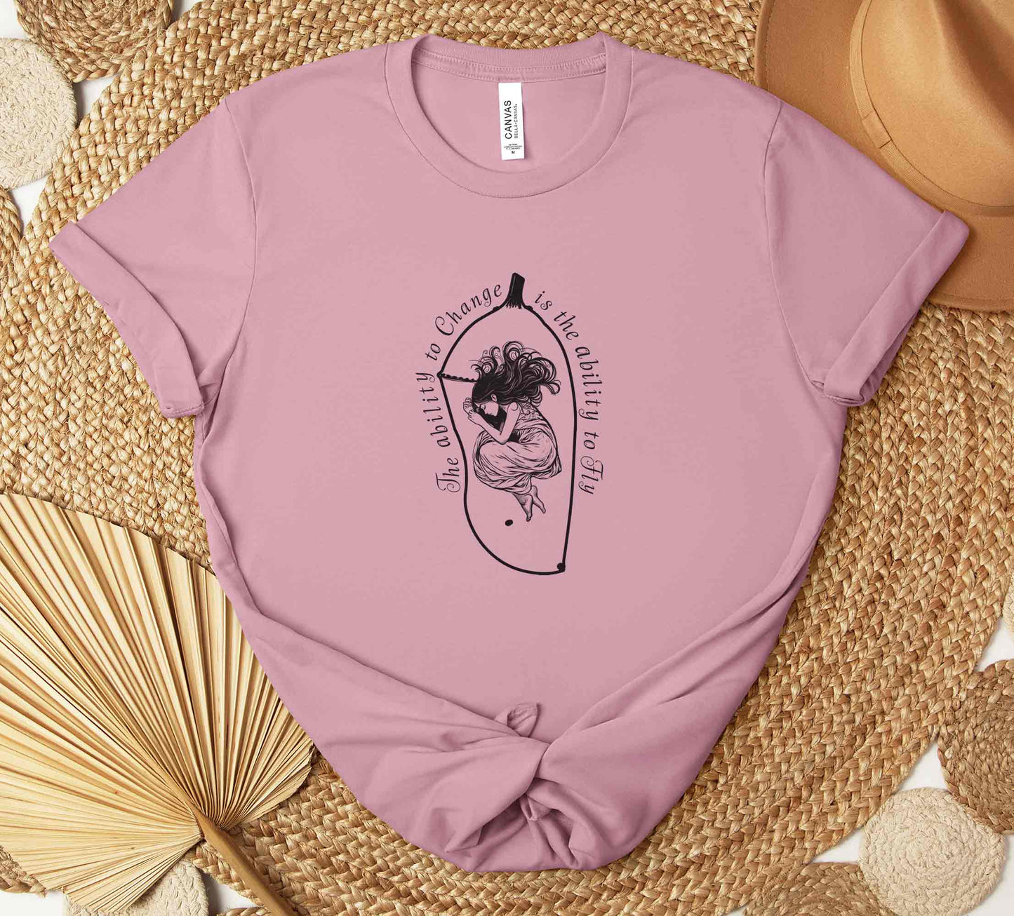 Inspirational Change Tshirt for Dreamers | Perfect Meaningful Gift of Metamorphosis | Ability to Change is the Ability to Fly Tee