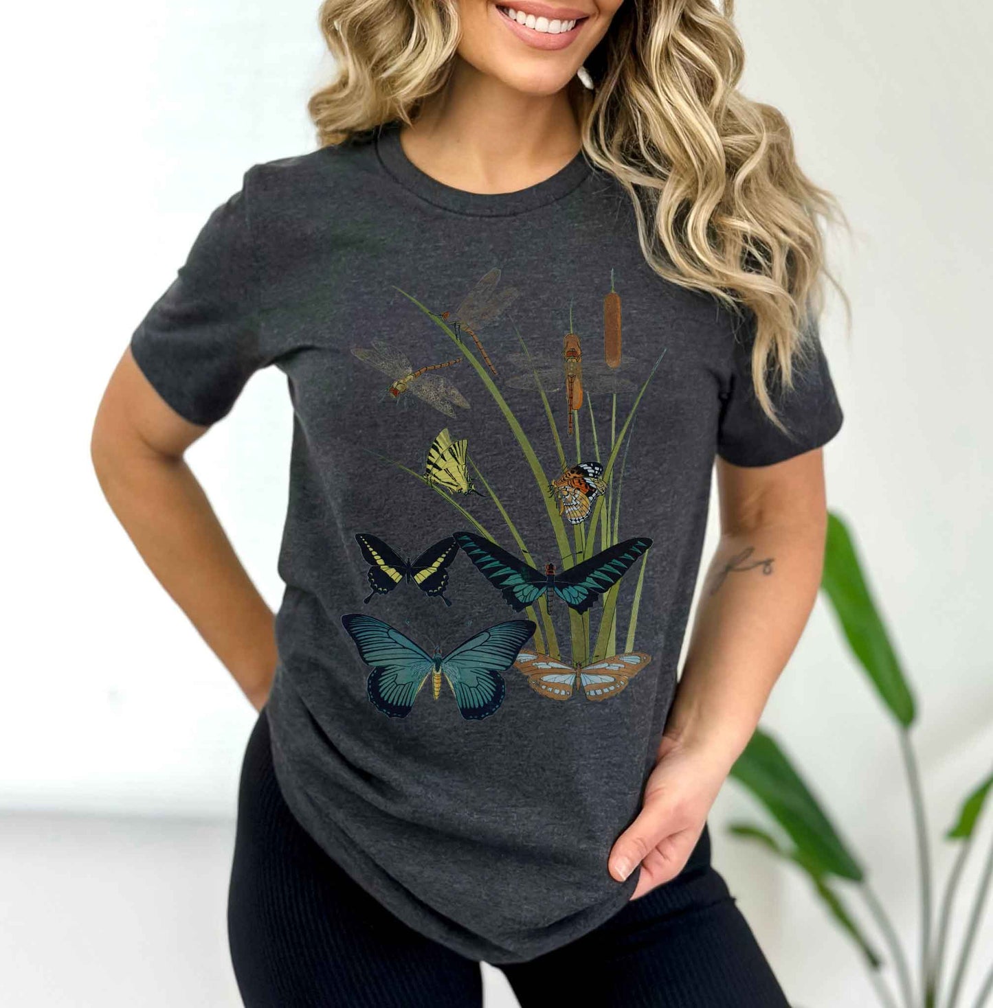 Vintage Entomology Short Sleeve Tee, nature lover, bugs, insects, tshirt, metamorphosis, gardener gift, conservation, academia, entomology