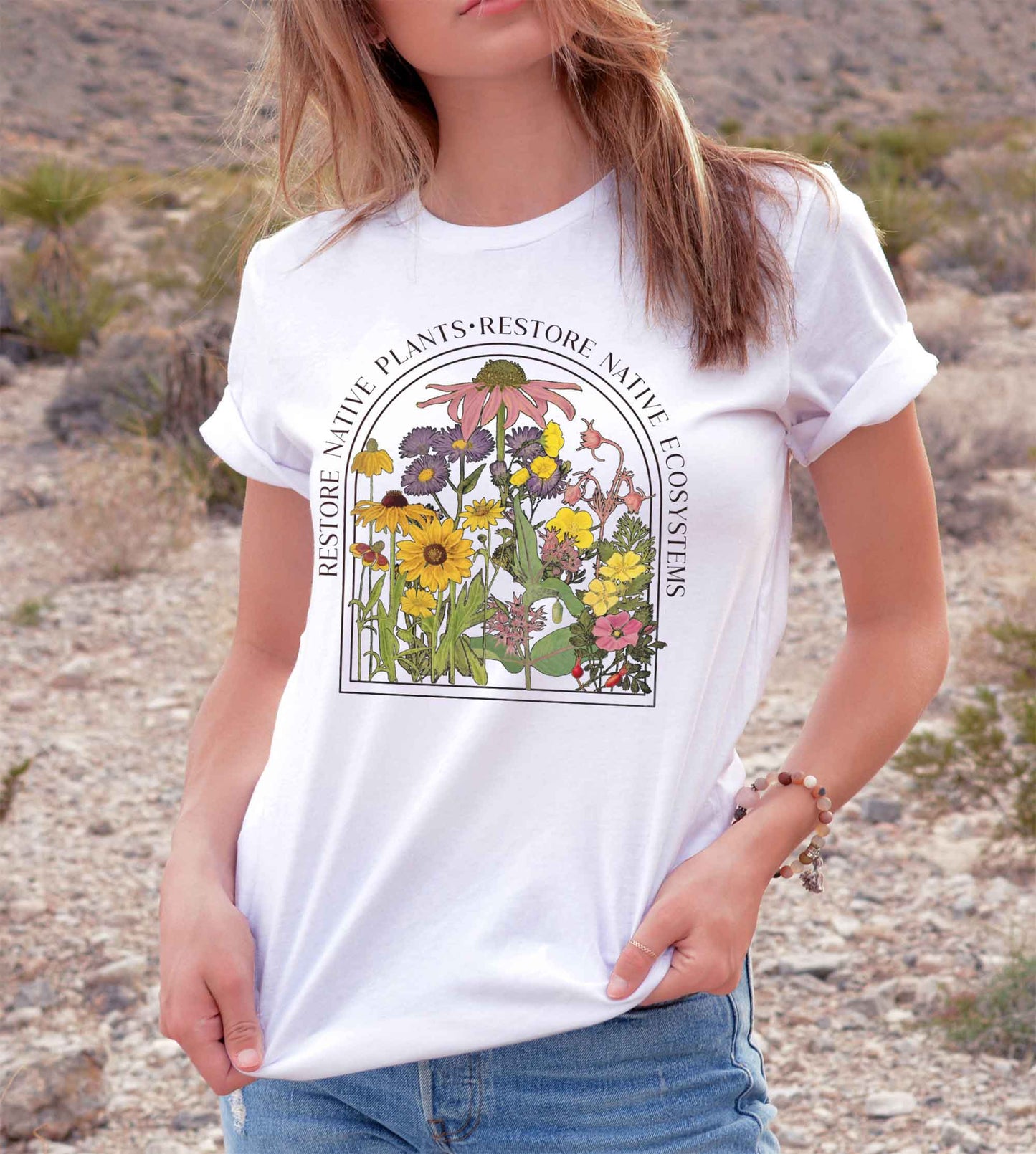 Save Native Plants Tee, Conservation, ecology, Nature Lover, Naturalist, Environment, Gardener gift, Monarch chrysalis, gift for Mom