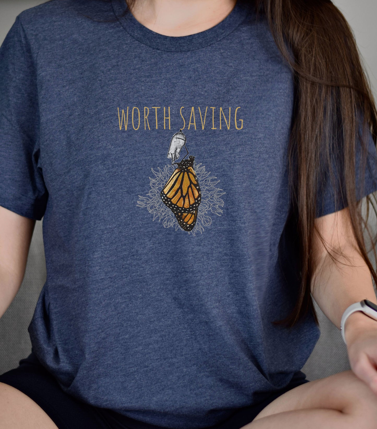 Worth Saving Monarch Butterfly tee, Save the Earth, pollinators & bees, conservation gardening shirt, native plants for ecology plant lover