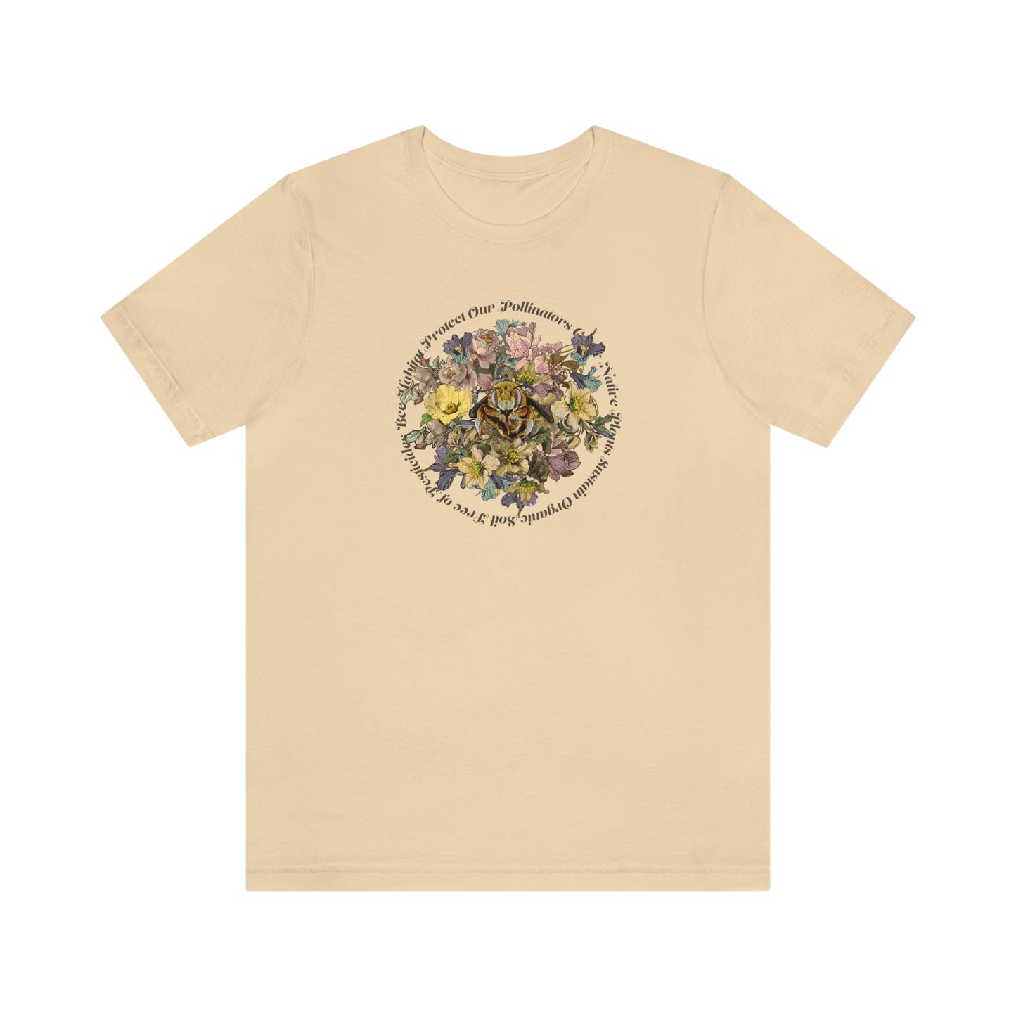 Save Our Pollinators Bee Shirt, Honeybee, Conservation, Environmental, Botanical, Floral, gift for gardener, gift for Mom, naturalist