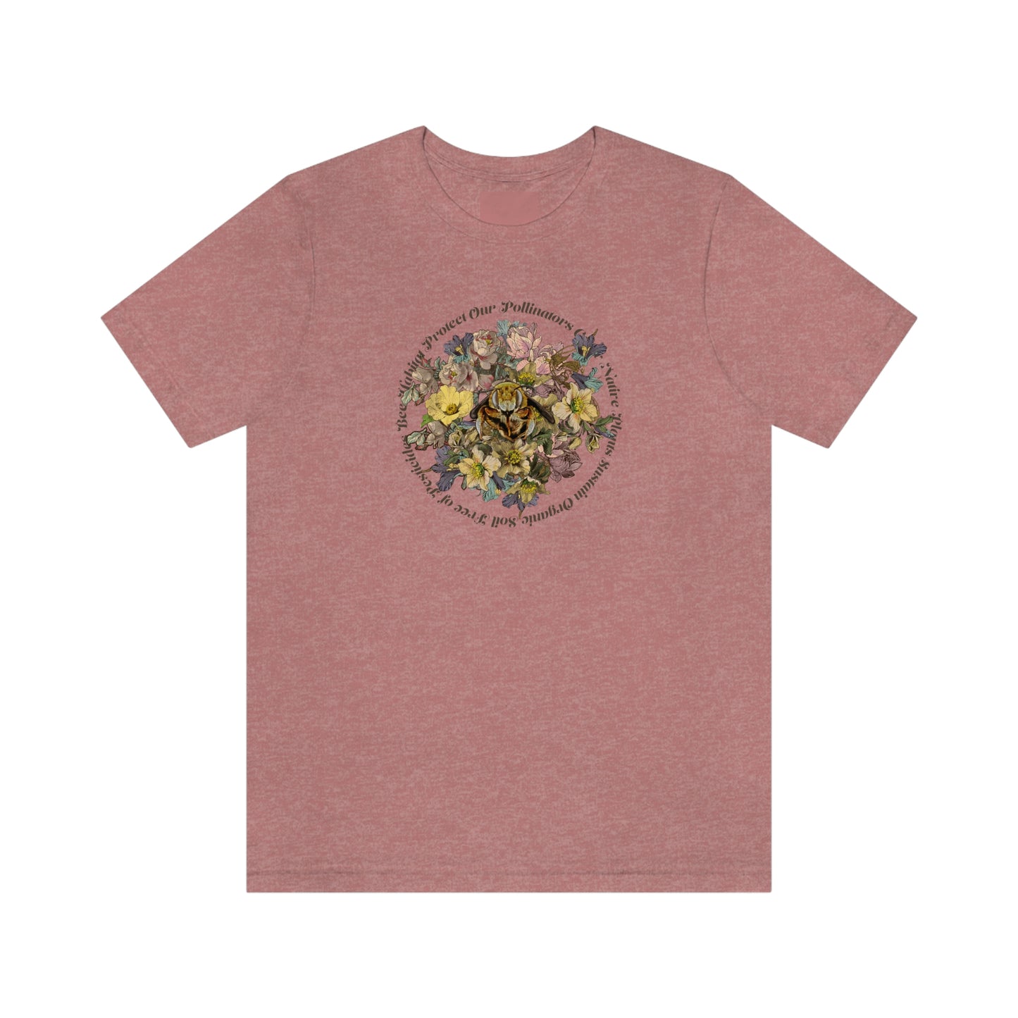 Save Our Pollinators Bee Shirt, Honeybee, Conservation, Environmental, Botanical, Floral, gift for gardener, gift for Mom, naturalist