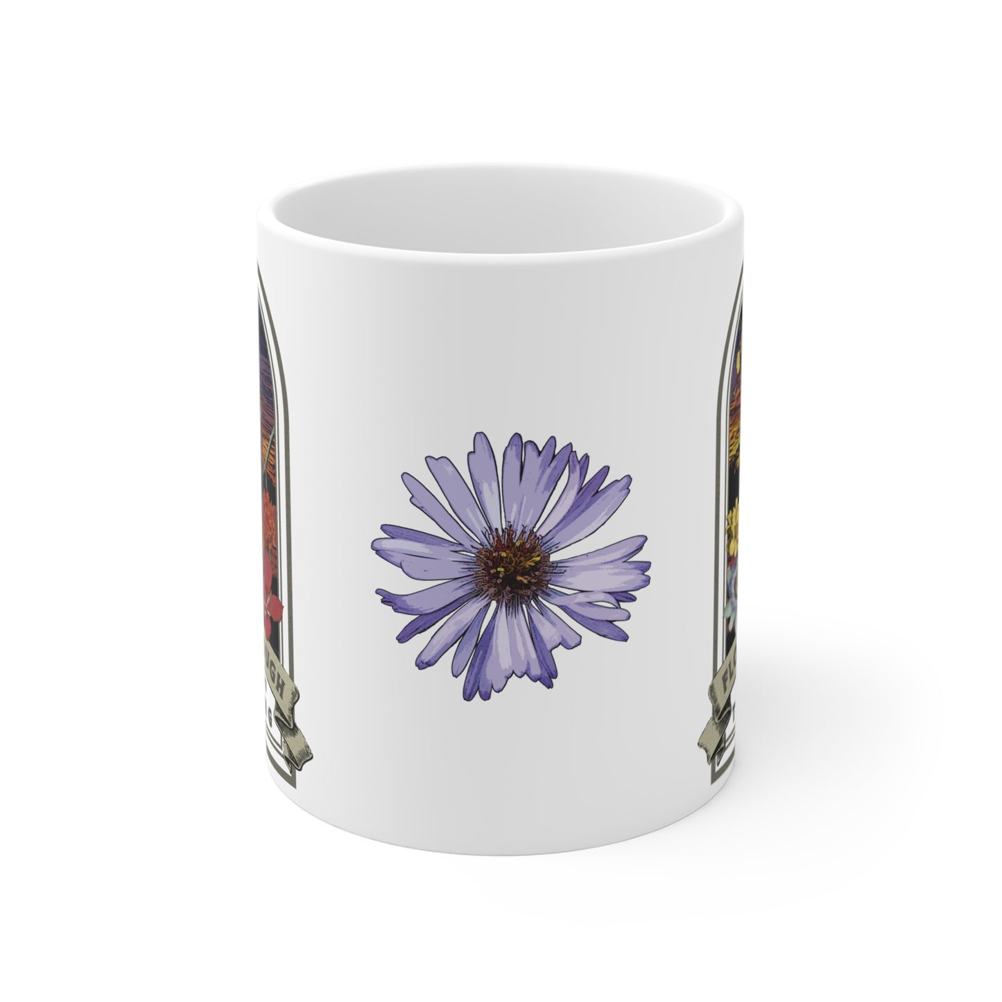 Florida Tough Native Plant Mug 11oz, Support the Environment with Native Plants. Celebrate Your Garden's Natural Strength. Thrive!