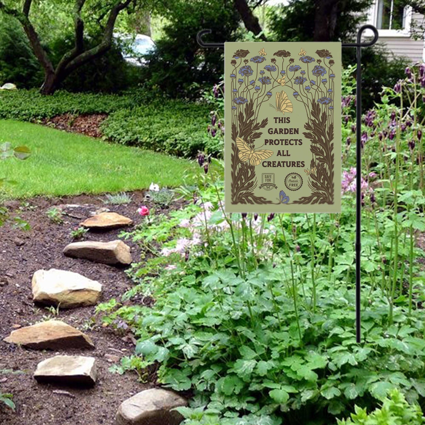 Protect Pollinators Garden Flag & House Banner, Save the Bees, Spread a  Positive Eco Message to Encourage More Native Yard Plantings!