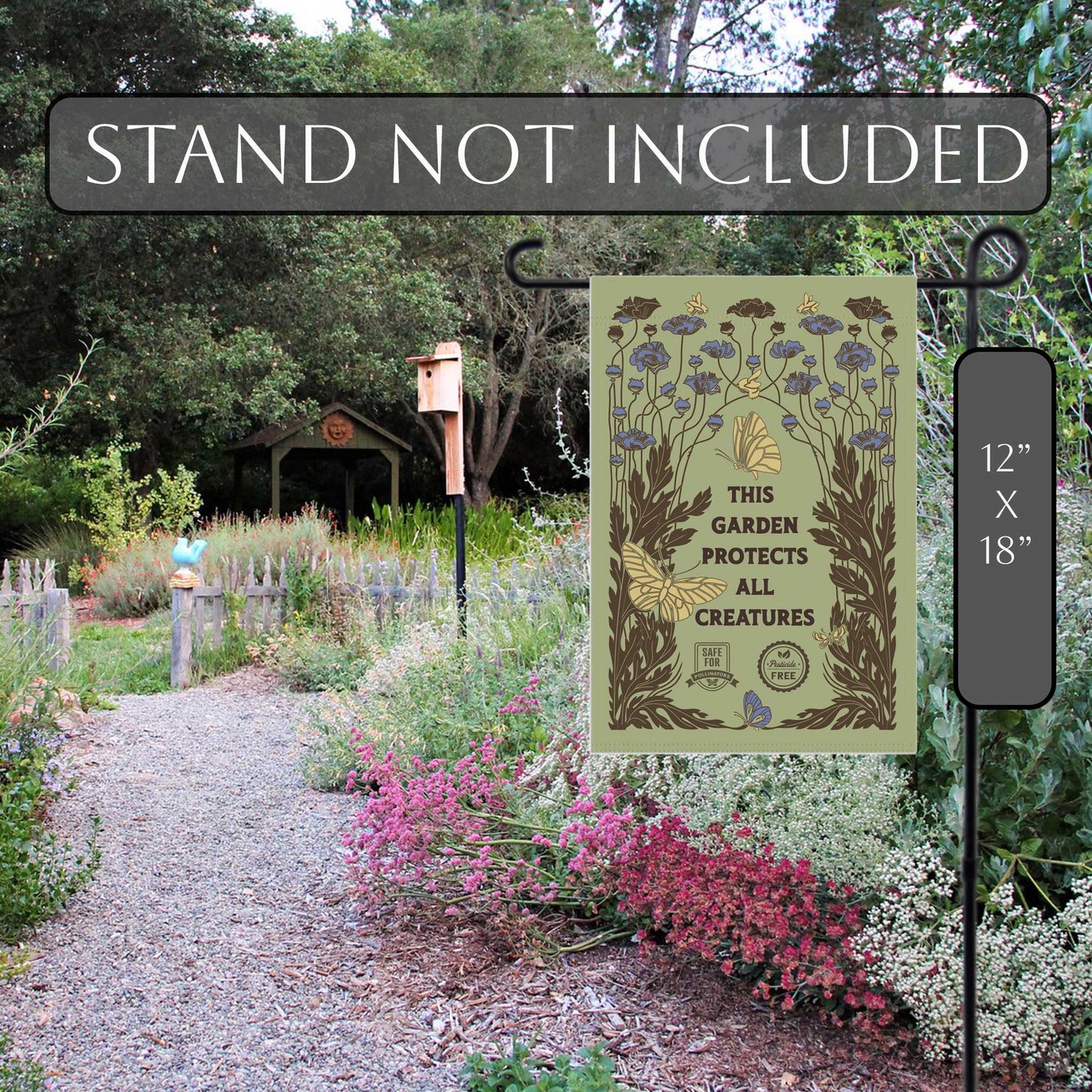 Protect Pollinators Garden Flag & House Banner, Save the Bees, Spread a  Positive Eco Message to Encourage More Native Yard Plantings!