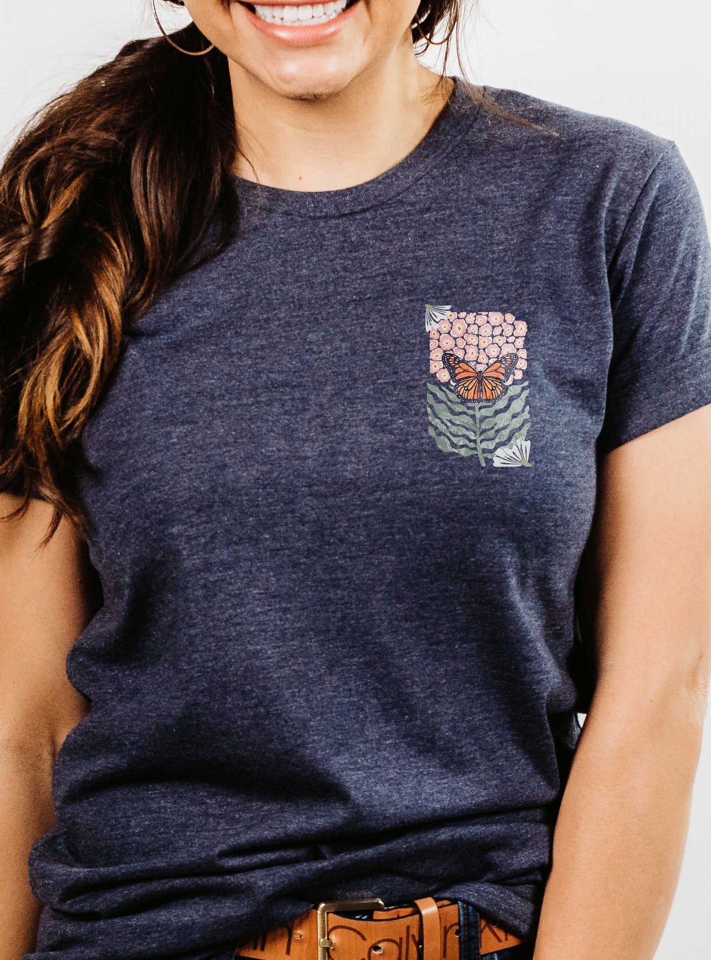 Save the Monarchs Plant Milkweed Conservation shirt. Spread the message about protecting our pollinators with amazing wearable art. 2 sides!