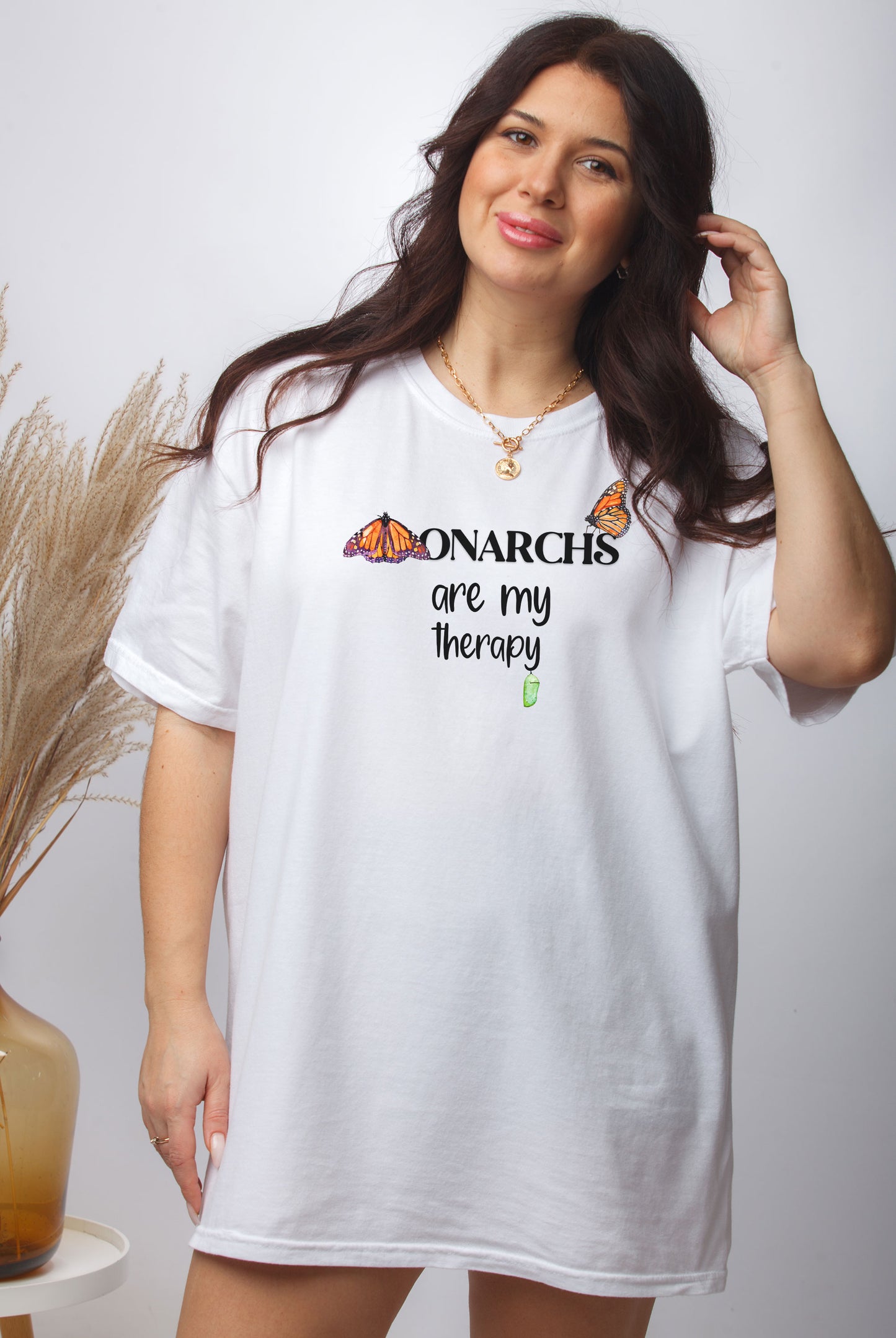 Monarchs are my Therapy Unisex T-shirt, Nature Lover's Gift, Comfort Tee, Butterfly Art Shirt, Conservation, Environmental Cause Shirt