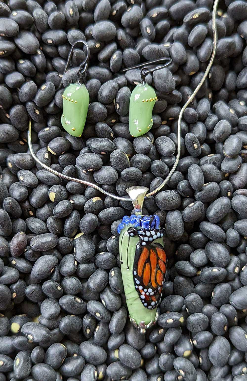 Chrysalis earrings - Ancient Child Studios