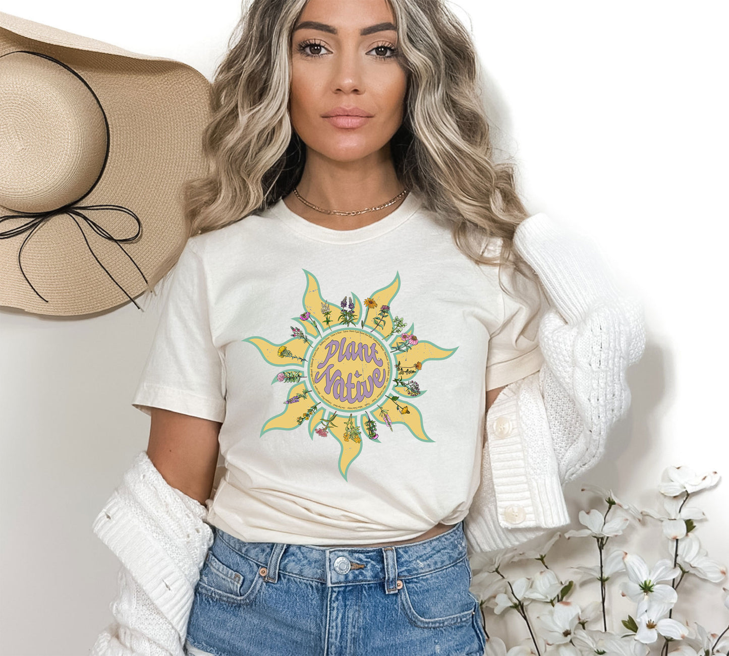 Sunny Plant Native shirt, Save Native Plants, Conservation, ecology, Nature Lover, Naturalist, Environment, Gardener gift, gift for Mom